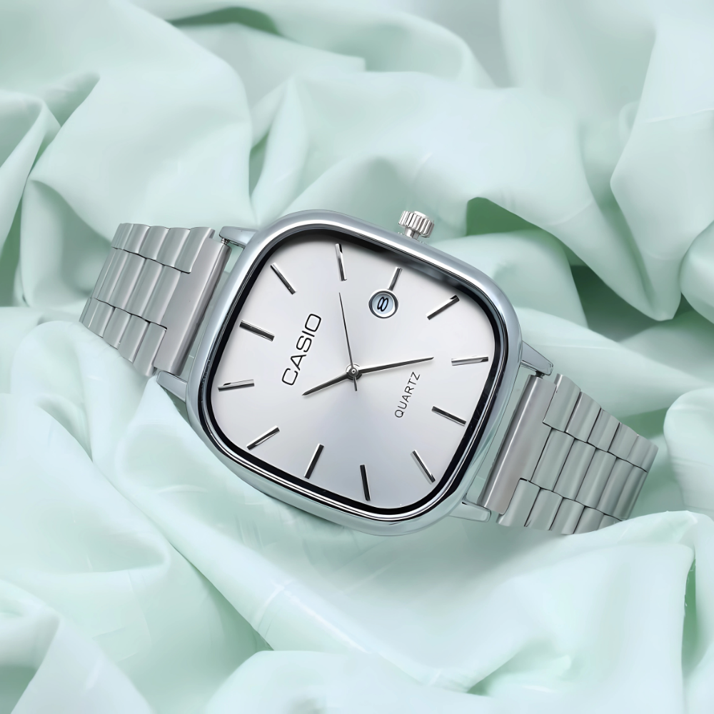 Casio Gri Vintage Saat Vişne Kırmızısı