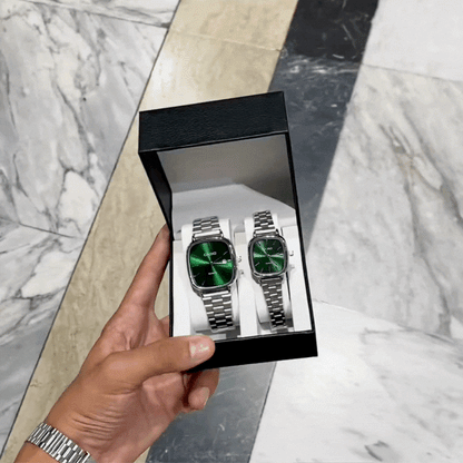 Casio Gri Vintage Saat Seti Çam Yeşili