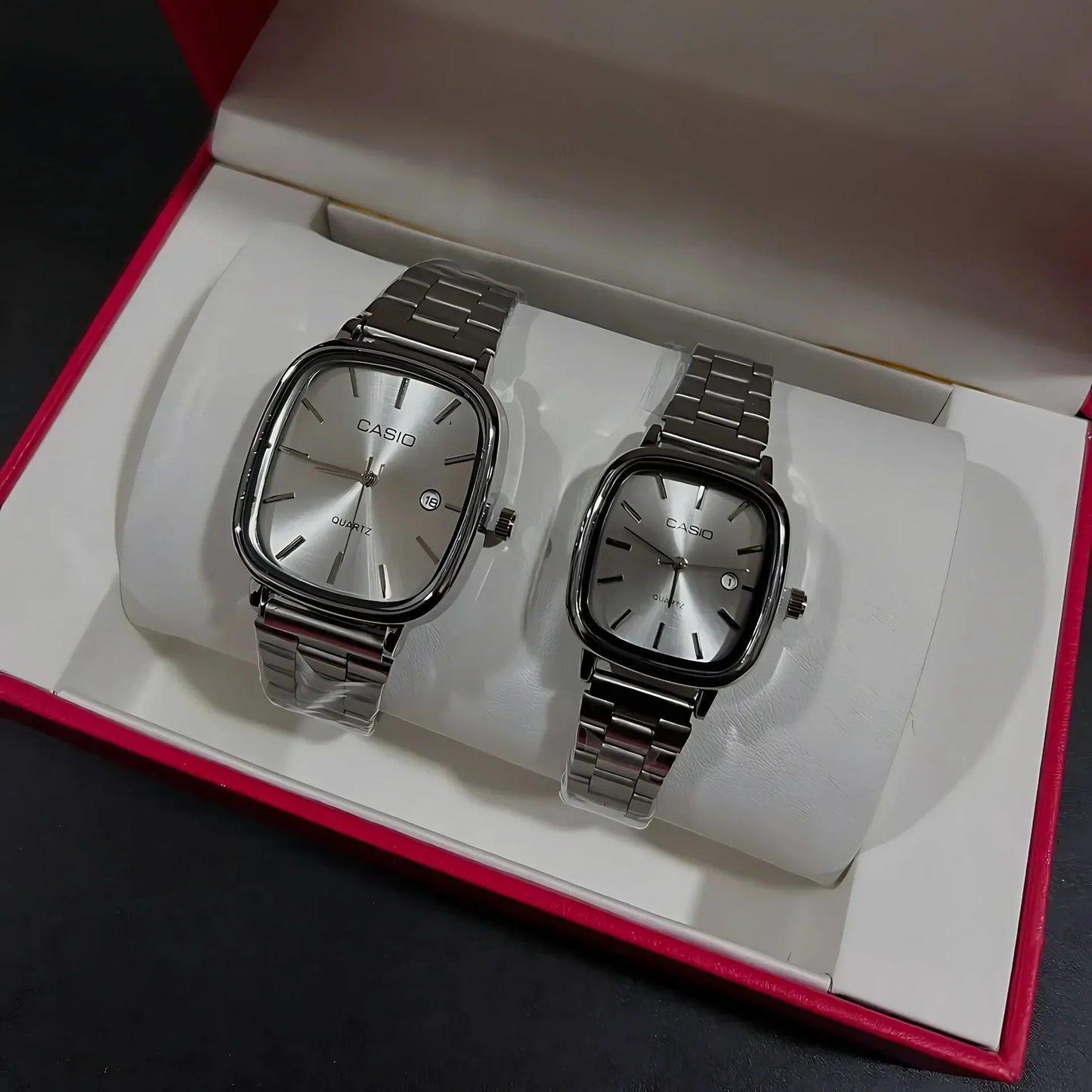 Casio Gri Vintage Saat Seti Kar Beyazı