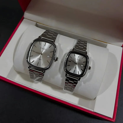 Casio Gri Vintage Saat Seti Kar Beyazı