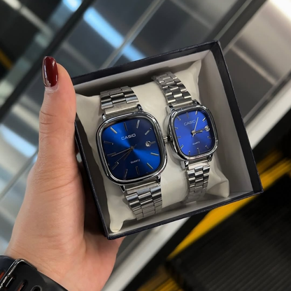 Casio Siyah Vintage Saat Seti Kar Beyazı