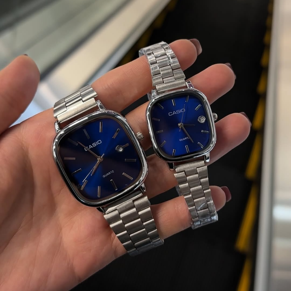 Casio Gri Vintage Saat Seti Derin Lacivert