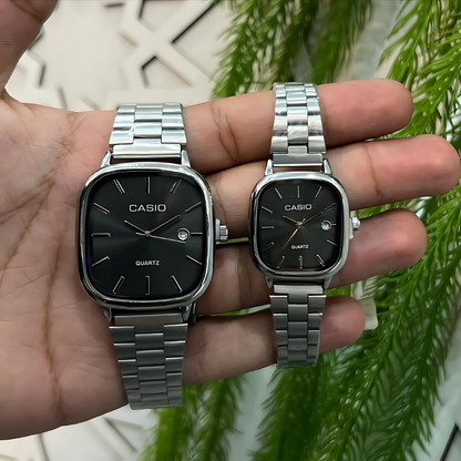 Casio Gri Vintage Saat Seti Gece Siyahı