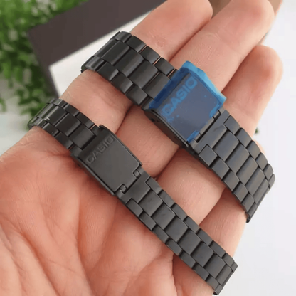 Casio Siyah Vintage Saat Seti Kar Beyazı