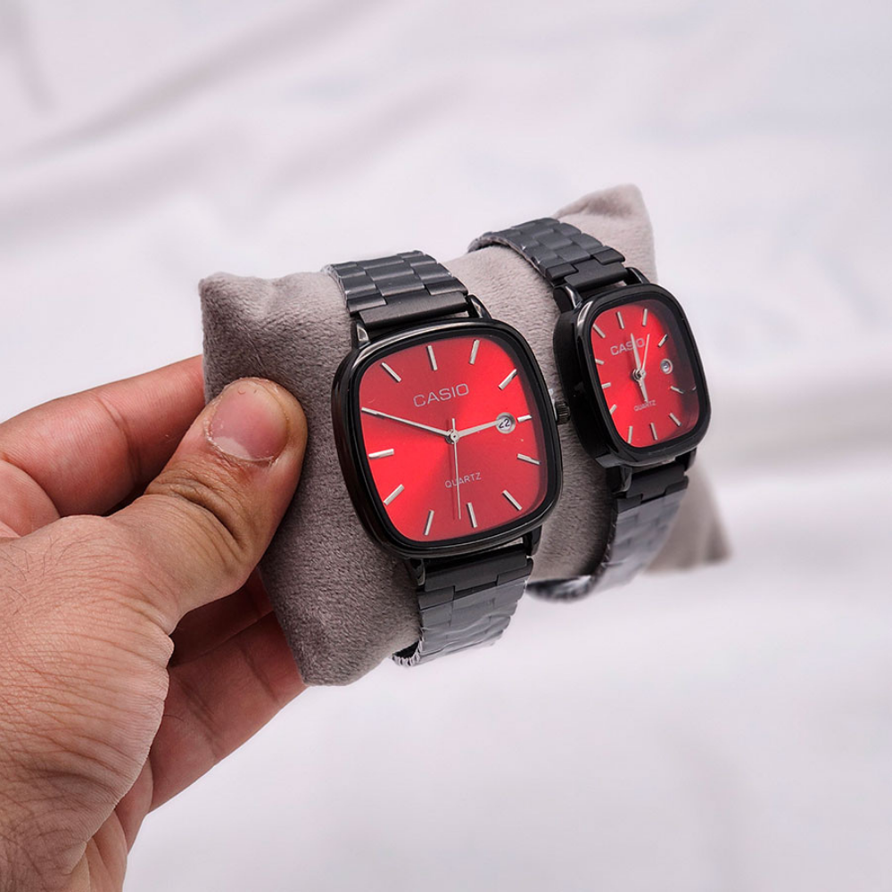 Casio Gri Vintage Saat Seti Çam Yeşili