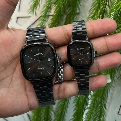 Casio Siyah Vintage Saat Seti Gece Siyahı