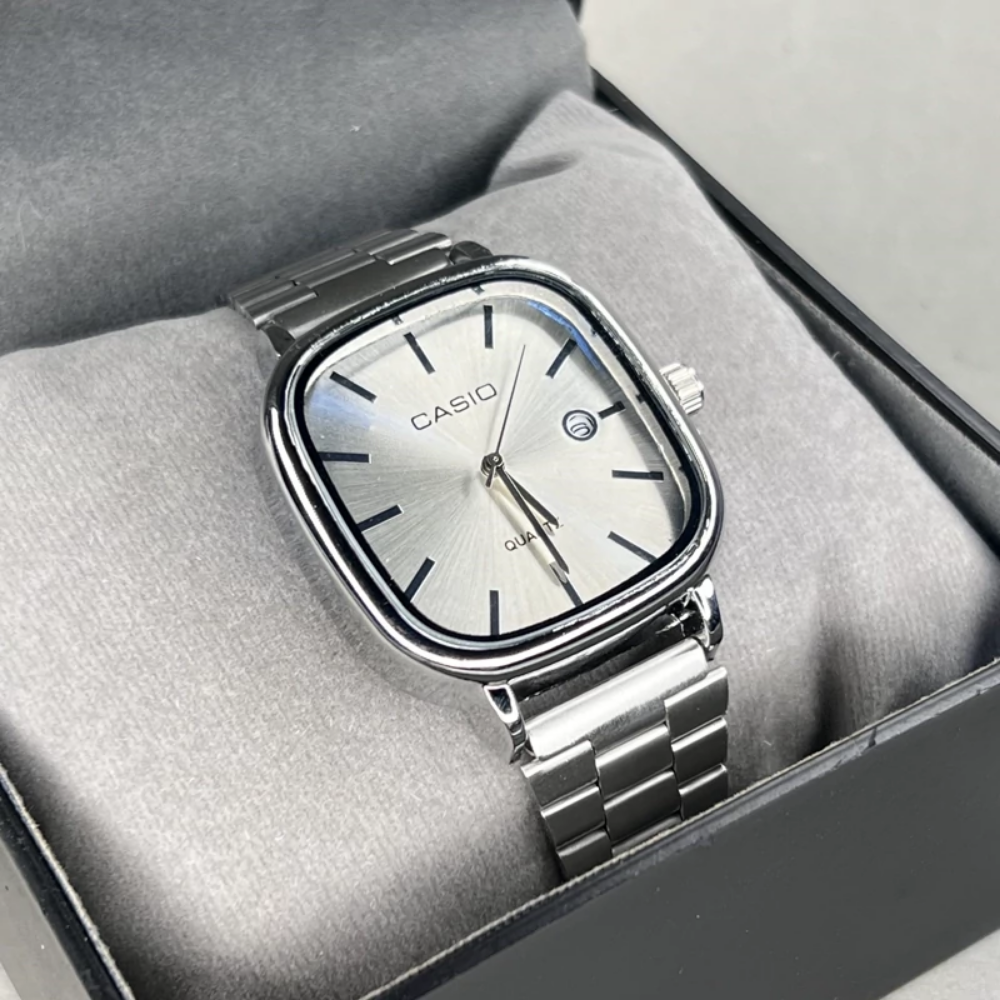 Casio Gri Vintage Saat Vişne Kırmızısı