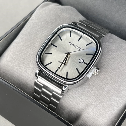 Casio Gri Vintage Saat Vişne Kırmızısı