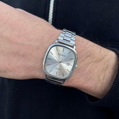 Casio Gri Vintage Saat Vişne Kırmızısı