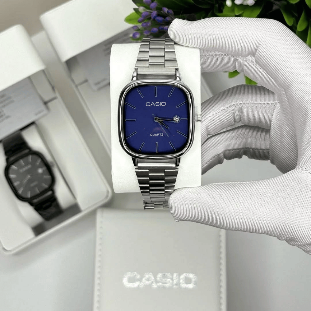 Casio Gri Vintage Saat Vişne Kırmızısı