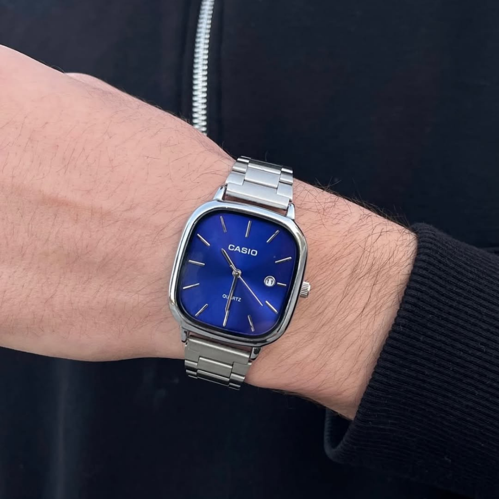 Casio Gri Vintage Saat Vişne Kırmızısı