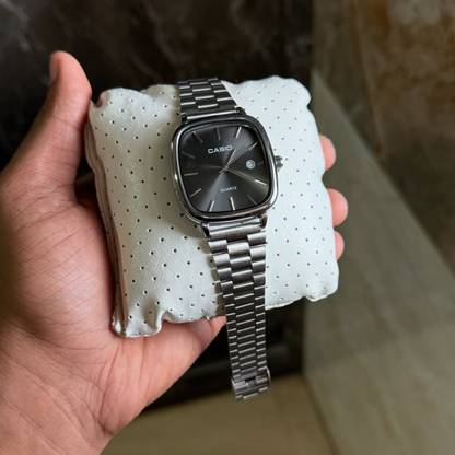 Casio Gri Vintage Saat Vişne Kırmızısı