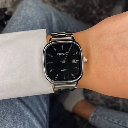 Casio Gri Vintage Saat Vişne Kırmızısı