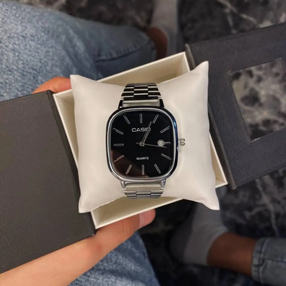 Casio Gri Vintage Saat Vişne Kırmızısı