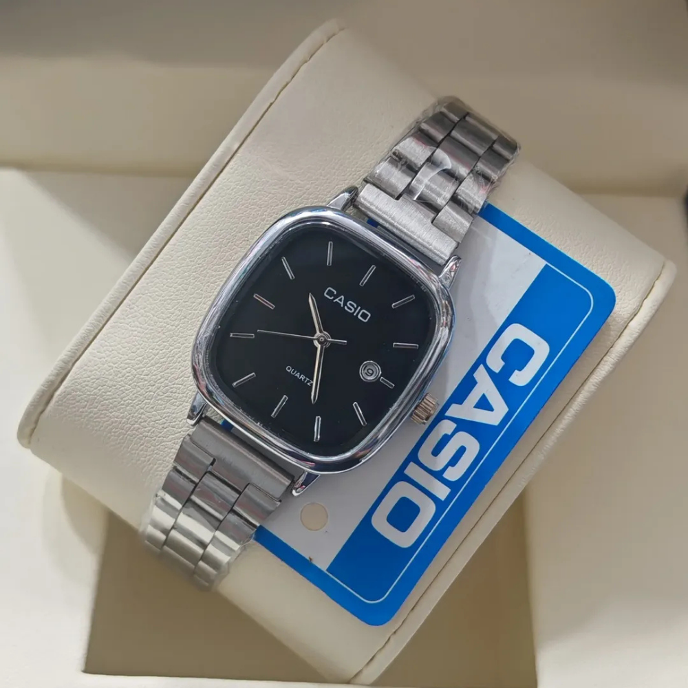 Casio Gri Vintage Saat Vişne Kırmızısı