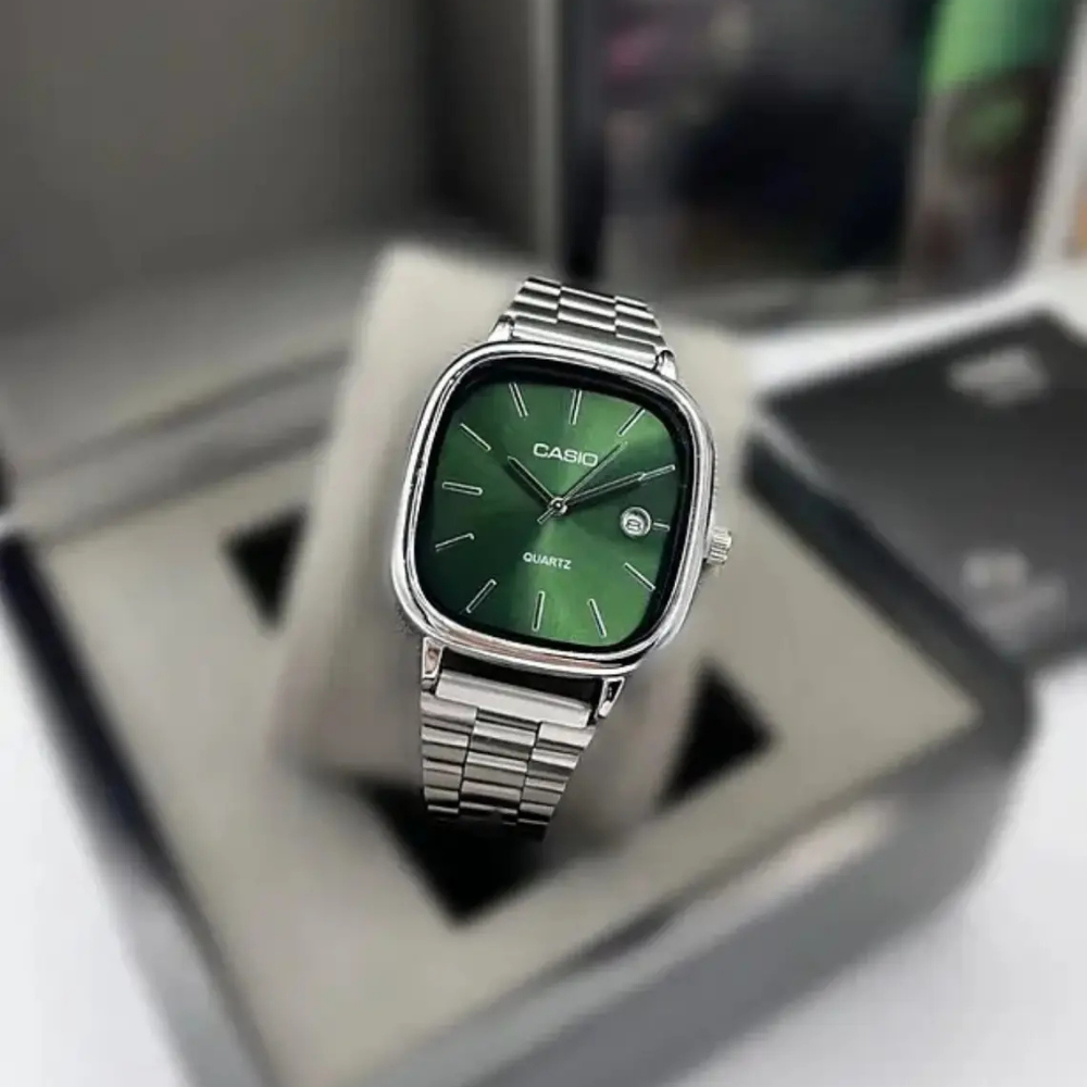 Casio Gri Vintage Saat Vişne Kırmızısı