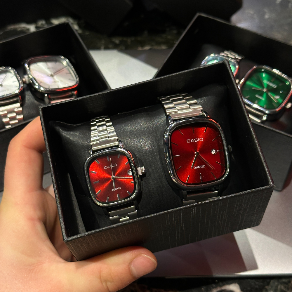 Casio Siyah Vintage Saat Seti Kar Beyazı