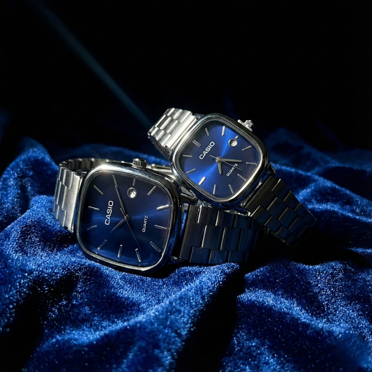 Casio Gri Vintage Saat Seti Derin Lacivert