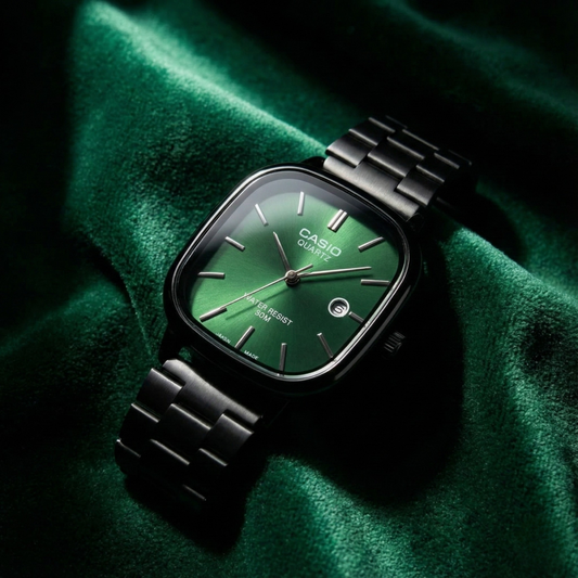 Casio Siyah Vintage Saat Çam Yeşili